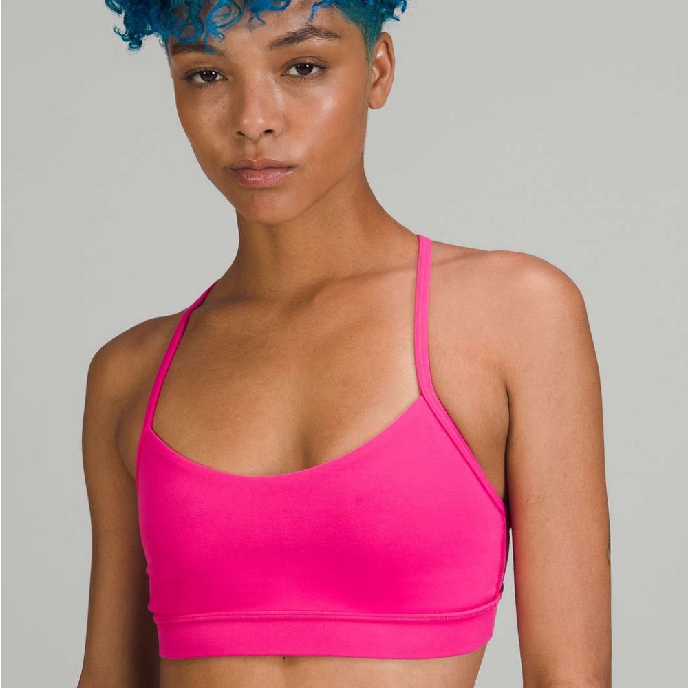 LULULEMON FLOW Y BRA IN HOT PINK